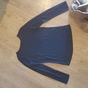Basic black long sleeve top